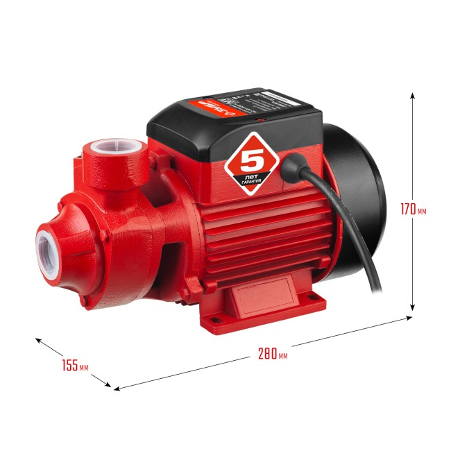 Поверхностный вихревой насос НС-М1-400-Ч ЗУБР 400 Вт Поверхностный вихревой насос НС-М1-400-Ч ЗУБР 400 Вт