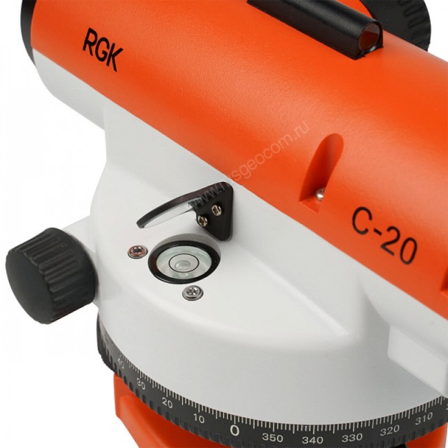 Комплект оптический нивелир RGK C-20 с поверкой + штатив S6-N + рейка AMO S3