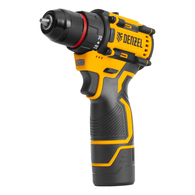 Дрель-шуруповерт аккумуляторная CDH-BL-12, Li-Ion, 12 В Denzel