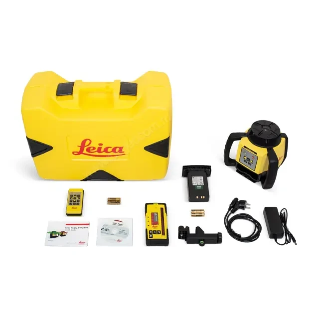 Ротационный нивелир Leica Rugby 640 комплект с приемником Rod Eye 120