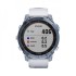 Часы Garmin Fenix 7 Sapphire Solar титановый синий минерал DLC с белым ремешком