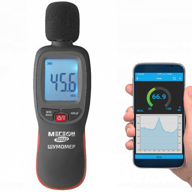 Шумомер МЕГЕОН 92022 с Bluetooth Шумомер МЕГЕОН 92022 с Bluetooth