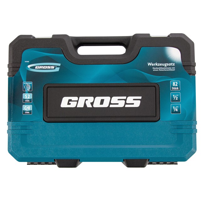 Набор инструментов 1/4", 1/2", CrV 82 предмета Gross Набор инструментов 1/4", 1/2", CrV 82 предмета Gross