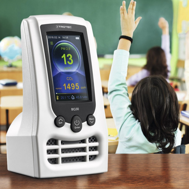 Стационарный счётчик пылевых частиц Trotec BQ30 с измерением углекислого газа (CO₂) Стационарный счётчик пылевых частиц Trotec BQ30 с измерением углекислого газа (CO₂)
