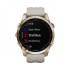 Часы Garmin Fenix 7S Sapphire Solar титановый кремово-золотой с светло-песочным силиконовым ремешком