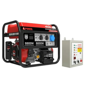 Бензиновый генератор A-iPower A5500EA + блок автозапуска A-iPower 230 В, 50 А