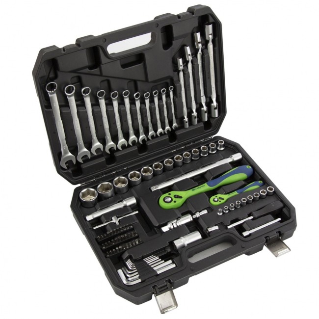 Набор инструментов 1/2", 1/4" CrV 89 предметов Сибртех