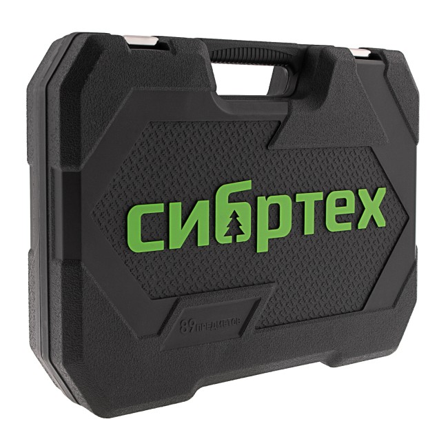 Набор инструментов 1/2", 1/4" CrV 89 предметов Сибртех