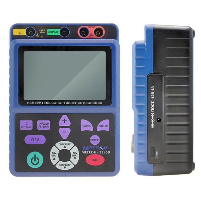 Измеритель сопротивления изоляции (мегаомметр) МЕГЕОН 13950 с поверкой