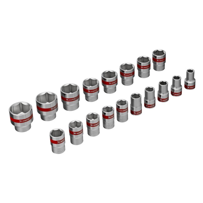 Набор торцевых головок с трещоткой 1/2" 24 предмета Matrix