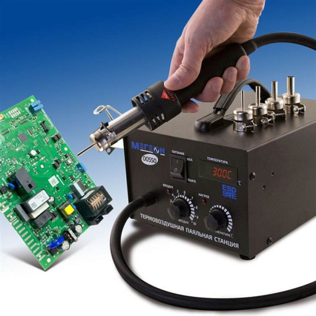 Термовоздушная паяльная станция МЕГЕОН 00550 Термовоздушная паяльная станция МЕГЕОН 00550