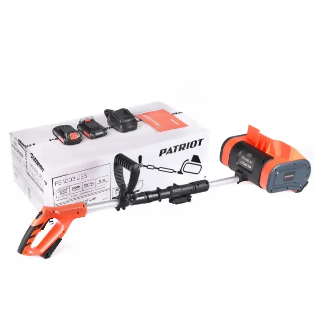 Снегоуборщик аккумуляторный ручной Patriot PE 1003 UES с 2хАКБ 2 Ач + ЗУ 2А