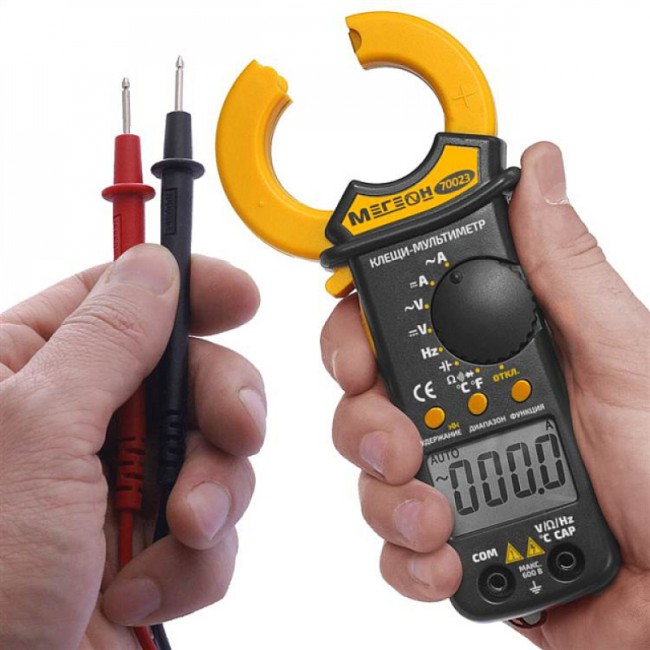 Цифровые токоизмерительные клещи МЕГЕОН 70023 Цифровые токоизмерительные клещи МЕГЕОН 70023