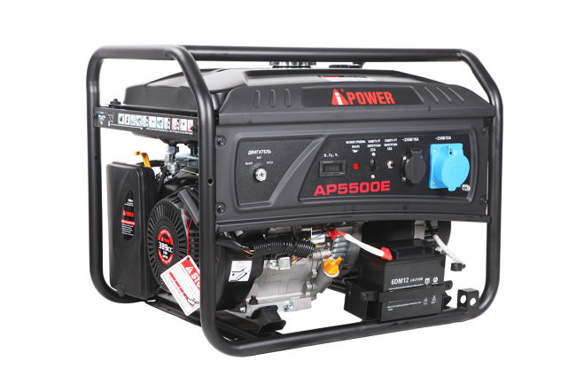 Бензиновый генератор A-iPower Lite AP5500E + блок автозапуска A-iPower 400 В, 25 А
