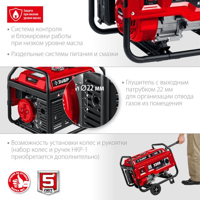 Генератор бензиновый СБ-3300 ЗУБР Генератор бензиновый СБ-3300 ЗУБР