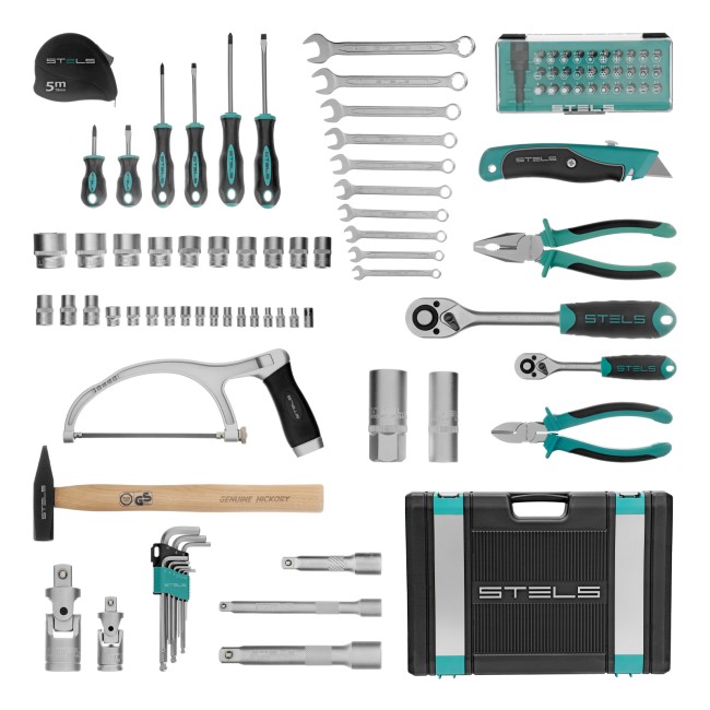 Набор инструментов 1/2", 1/4", CrV 98 предметов Stels