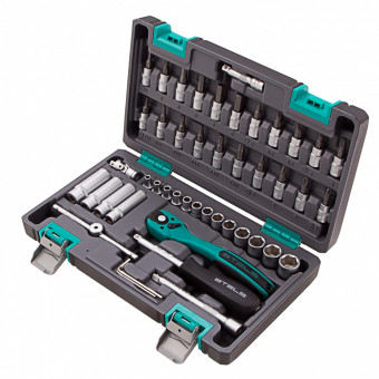 Набор инструментов 1/4", Cr-V 47 предметов Stels