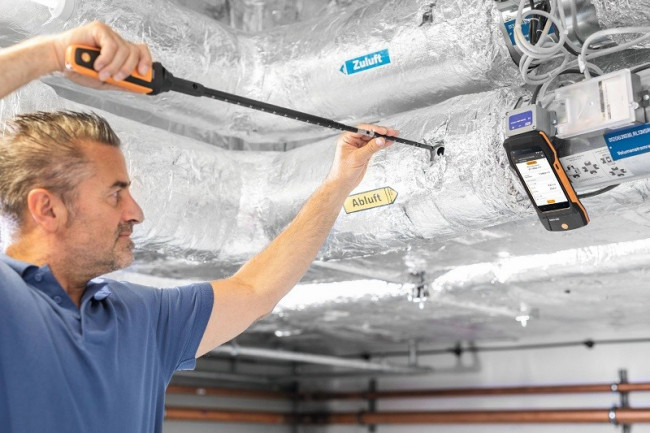 Комплект Testo 400 для вентиляции с зондом с обогреваемой струной Комплект Testo 400 для вентиляции с зондом с обогреваемой струной