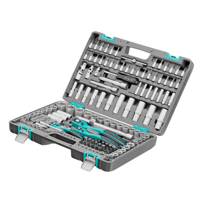 Набор инструментов 1/4", 3/8", 1/2", Cr-V 151 предмет Stels